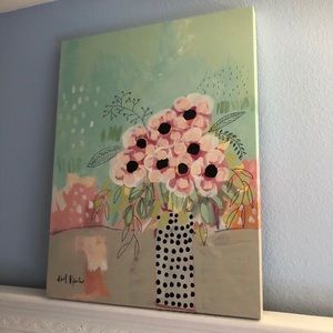🌷Adorable pastel floral print canvas picture!🌷